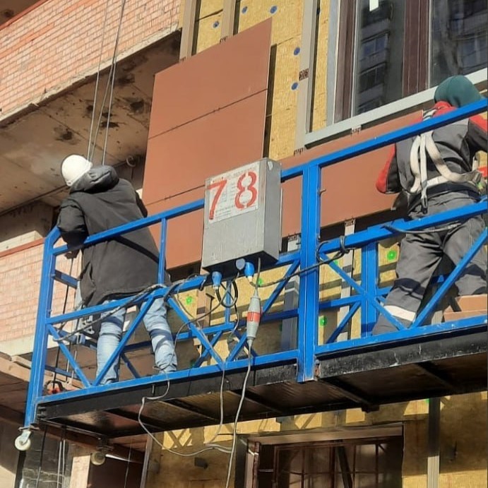На ЖК «Малыгина, 12» начались работы по облицовке фасадов